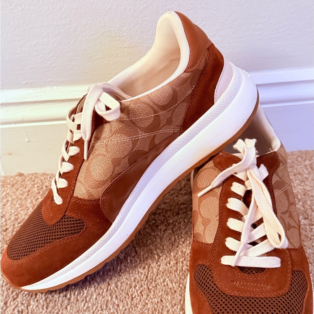 Coach Brown and Tan Sneakers
